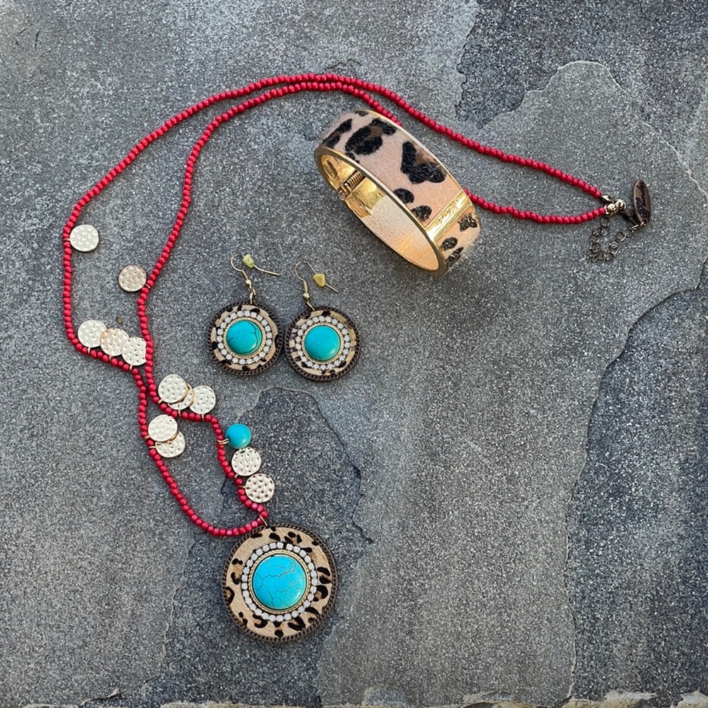 Plunder Cheetah Jewelry-3 pieces